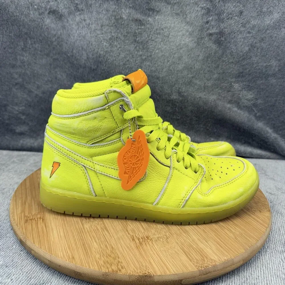 Jordan 1 Retro High OG Gatorade Shoes Mens Size 8 Yellow Sneakers AJ5997-345